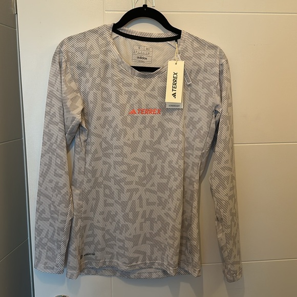 Adidas terrex long sleeve, white/grey, small - Picture 5 of 8